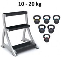 Kettlebell Master Fitness 10-20kg inkl. ställ | Pris 7264 kr